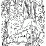 Tarzan auf einem Weinstock