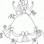 Cinderella in einem schönen Kleid