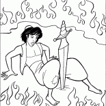 Aladdin ist auf Feuer