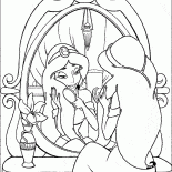 Prinzessin Jasmin und ein Spiegel