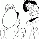 Aladdin und Jasmine treffen