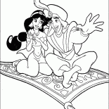 Aladdin und Jasmin auf der Reise