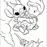 Stich gespeichert Lila