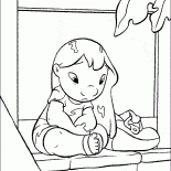 Lilo vor der Haustür