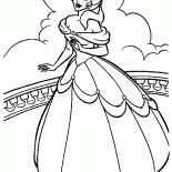 Belle auf dem Balkon