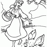 Belle probt