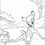 Hare and Bambi auf Eis