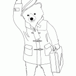 Paddington mit einem Koffer