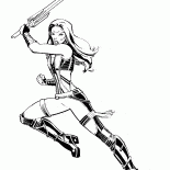 Gamora in der Schlacht