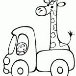 Giraffe bearbeiten mit dem Auto