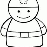 Der Soldat in einen Helm