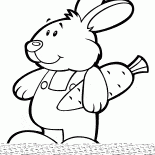 Kaninchen mit Karotte