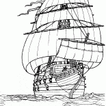 Ein Schiff auf hoher See