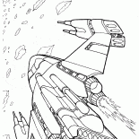 Schlachtschiff im Weltraum