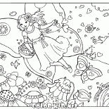 Fairy auf einer Blumenwiese