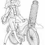 Mädchen mit einem Fahrrad