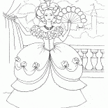 Prinzessin auf dem Balkon