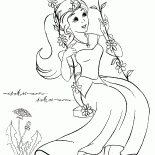 Prinzessin auf einer Schaukel