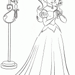 Prinzessin mit einer Blume in der Hand