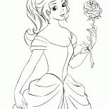 Princess hält eine Rose