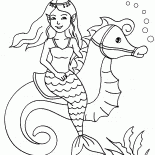 Meerjungfrau und Seahorse