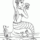 Meerjungfrau mit einer Perle