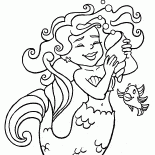 Meerjungfrau mit Muschel