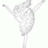 Ballerina und schwierige Bewegung