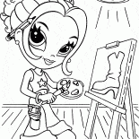 Das Mädchen zeichnet