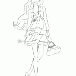 Barbie in einem kurzen Kleid