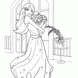 Barbie und ein Blumenstrauß