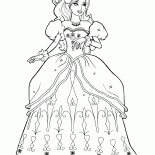 Barbie in der üppigen Kleid