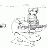 Barbie mit Gitarre
