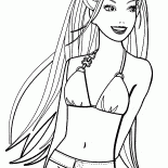 Barbie in einem Badeanzug