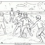 Fußball am Strand