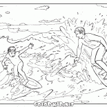 Surfen im Meer