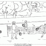Die Partie Tennis