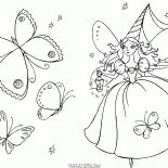 Fee in einem schönen Garten