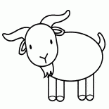 Ziege auf einem Spaziergang