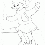 Mädchen Eislaufen