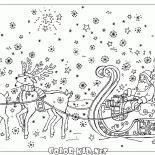 Weihnachtsmann in einem Pferdeschlitten