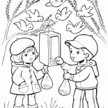 Kinder Fütterung Vögel