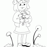 Mädchen mit Löwenzahn