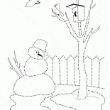 Schneemann fast geschmolzen