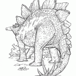 Dinosaurier mit scharfen Dornen