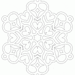 Schneeflocke mit Herzen