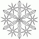 Sterne in Form von Schneeflocken