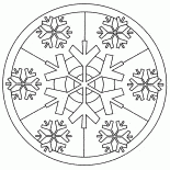 Glasmalerei von Schneeflocken