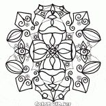 Schneeflocken in Form von Zahlen