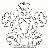 Schneeflocke in Form von Laub